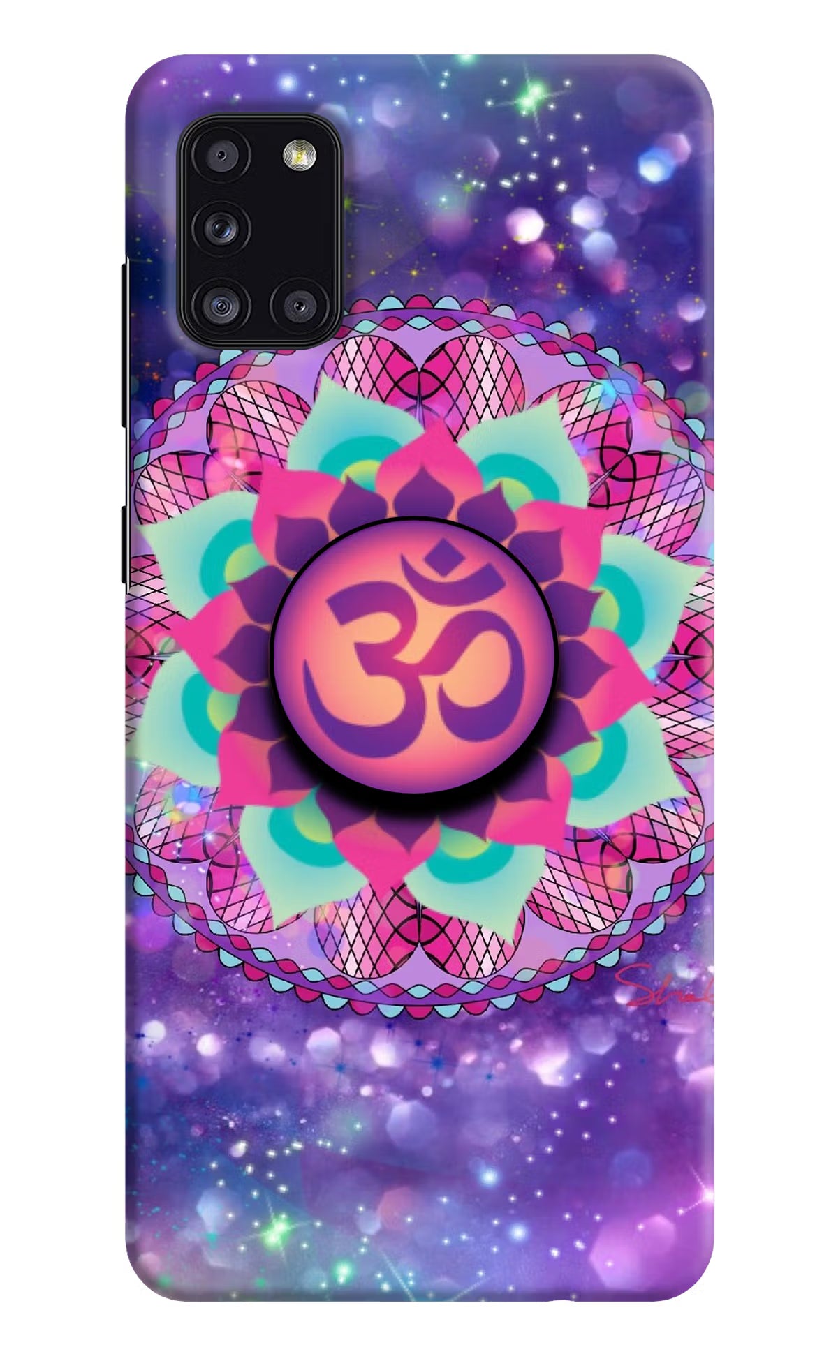 Om Purple Samsung A31 Pop Case by Casekaro
