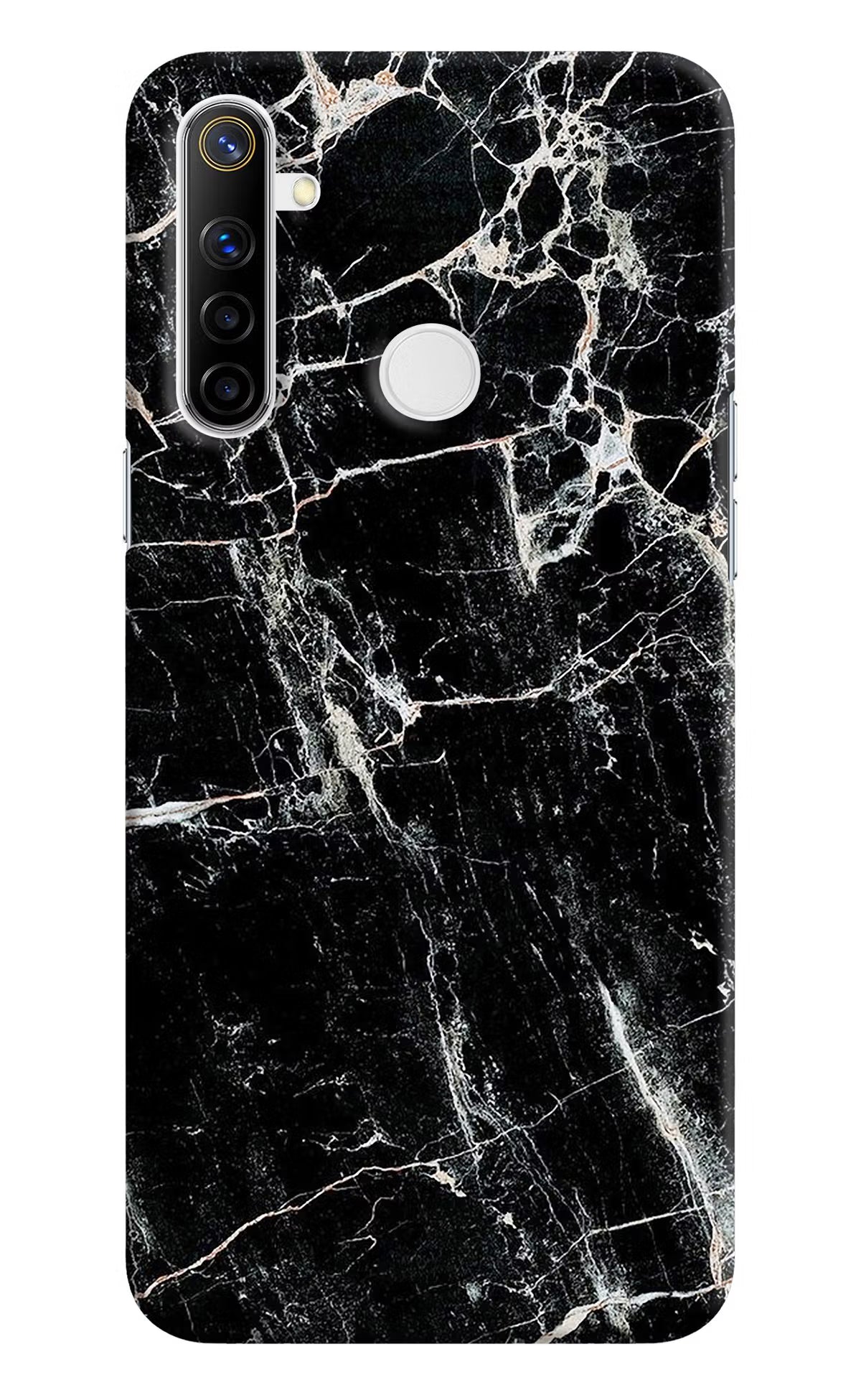 Black Marble Texture Realme Narzo 10 Hard Case Back Cover by Casekaro