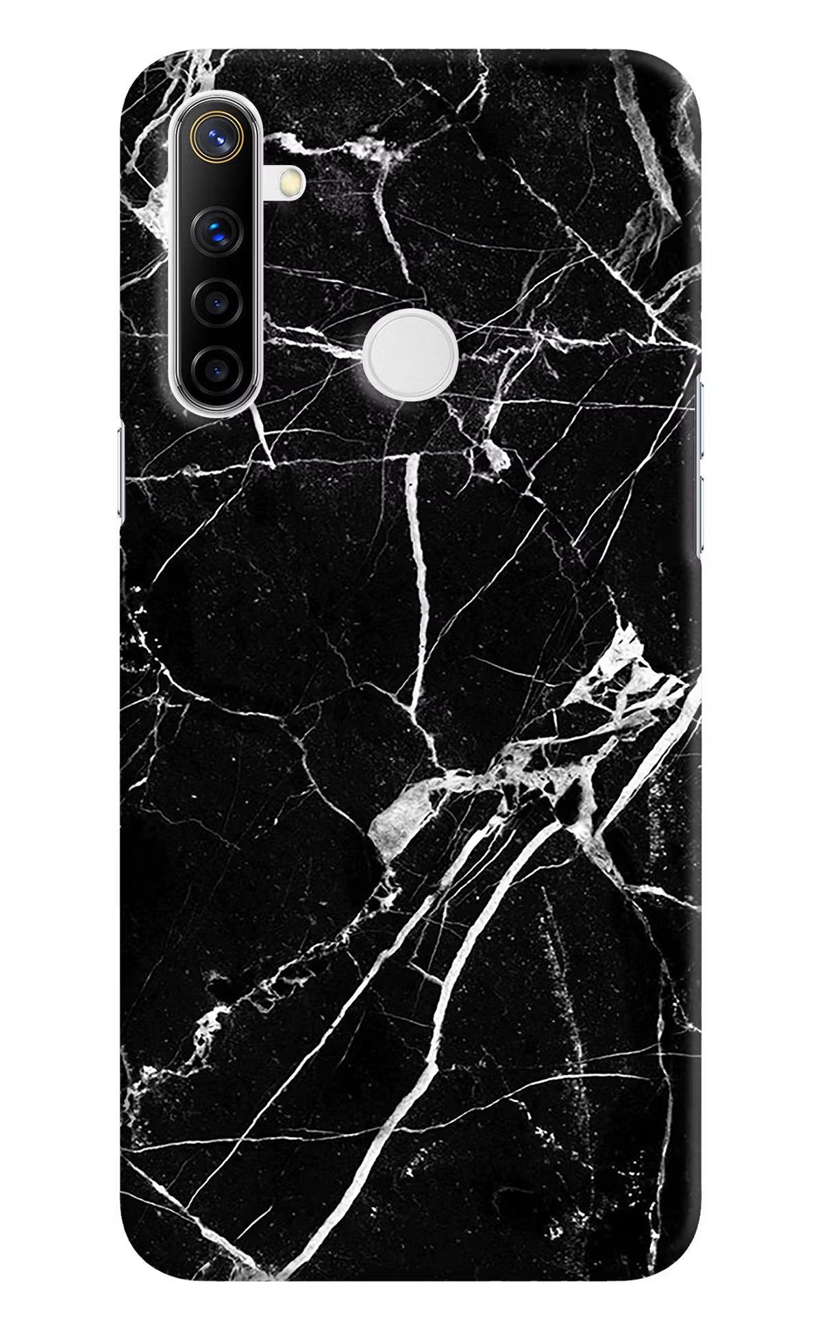 Black Marble Pattern Realme Narzo 10 Hard Case Back Cover by Casekaro