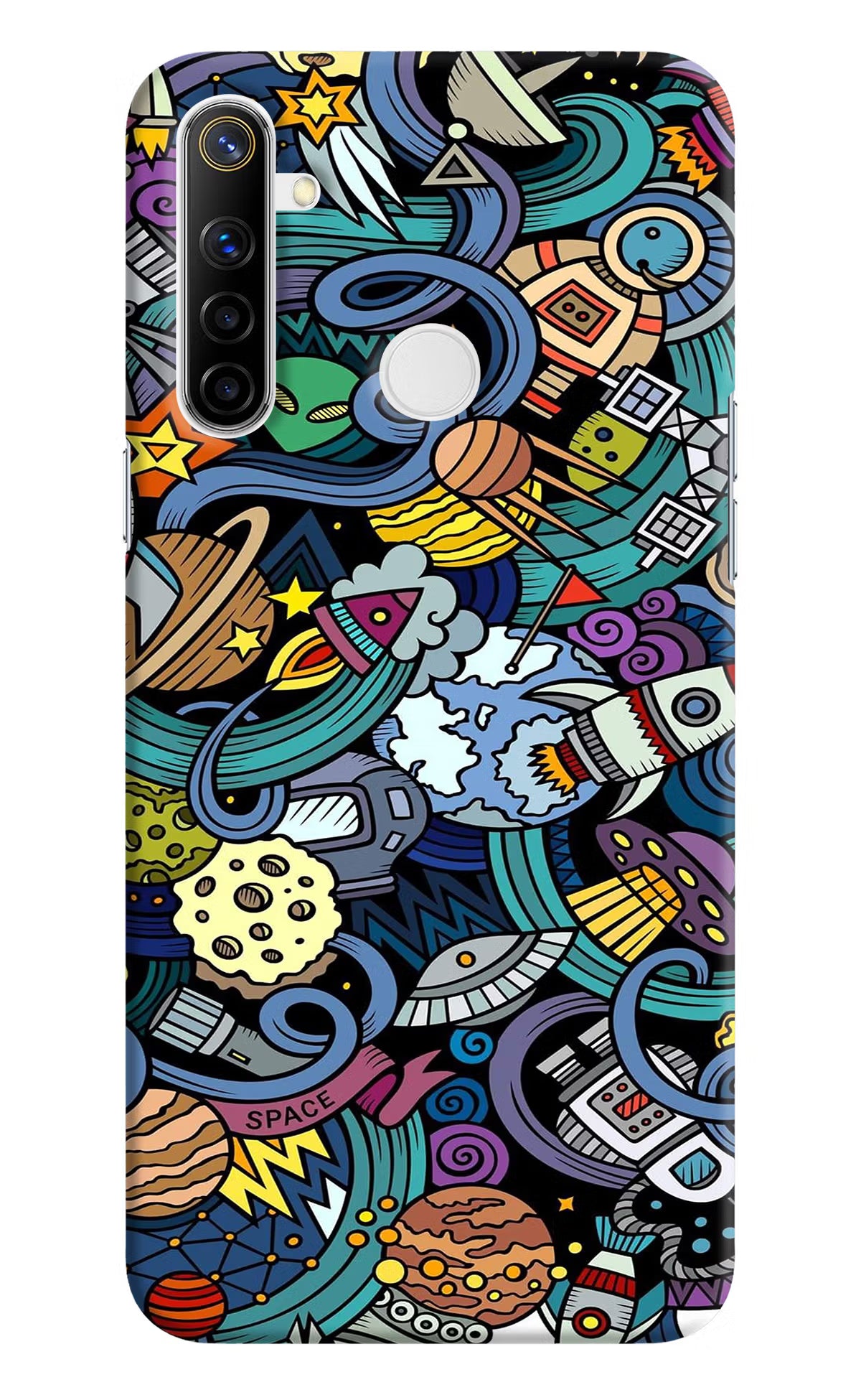 Space Abstract Realme Narzo 10 Hard Case Back Cover by Casekaro