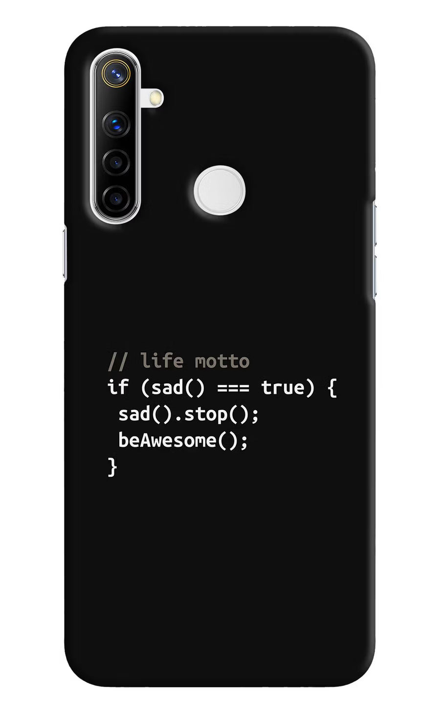 Life Motto Code Realme Narzo 10 Back Cover, Hard case