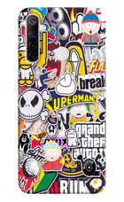 Sticker Bomb Realme Narzo 10 Hard Case Back Cover by Casekaro