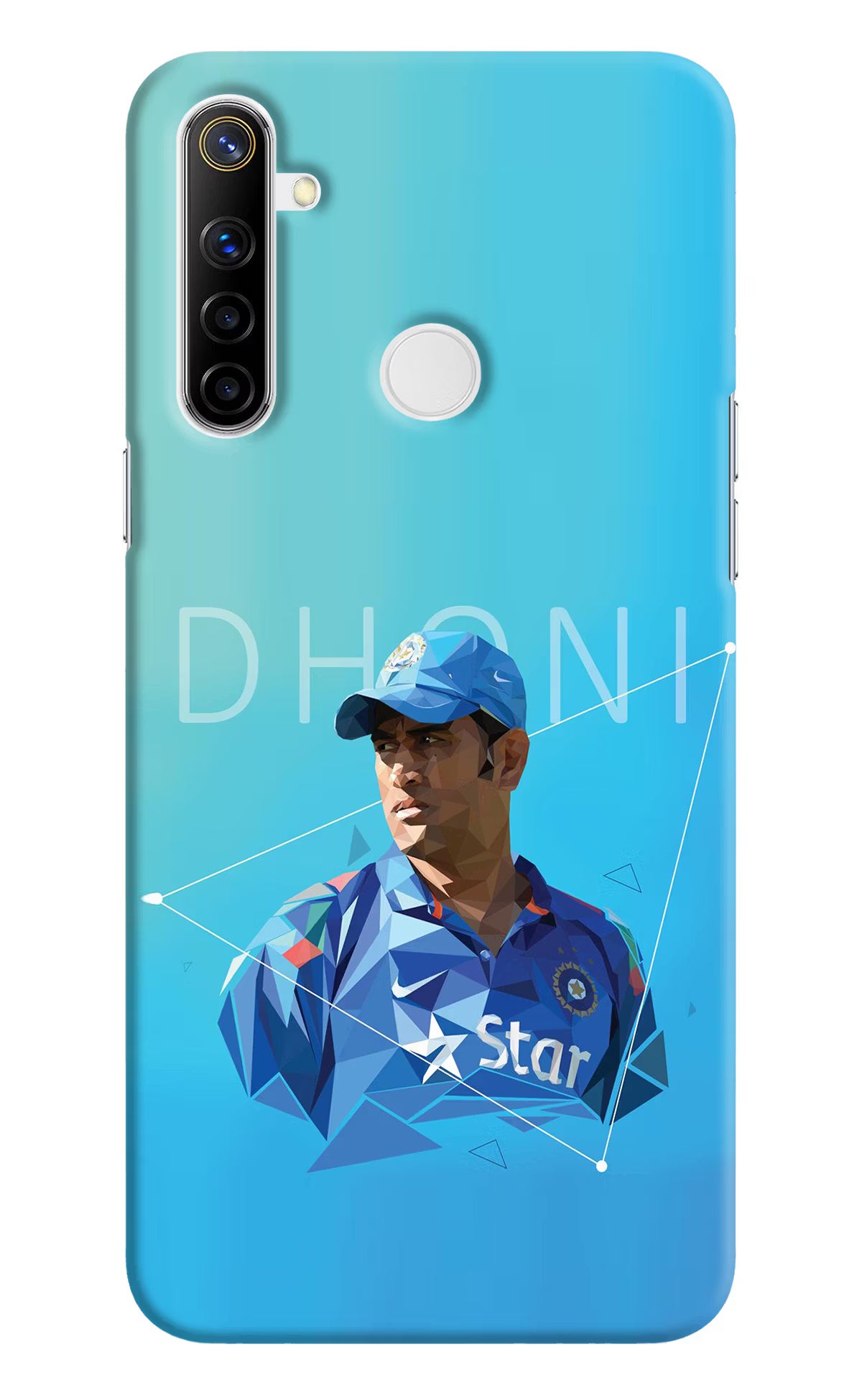 Dhoni Artwork Realme Narzo 10 Hard Case Back Cover by Casekaro