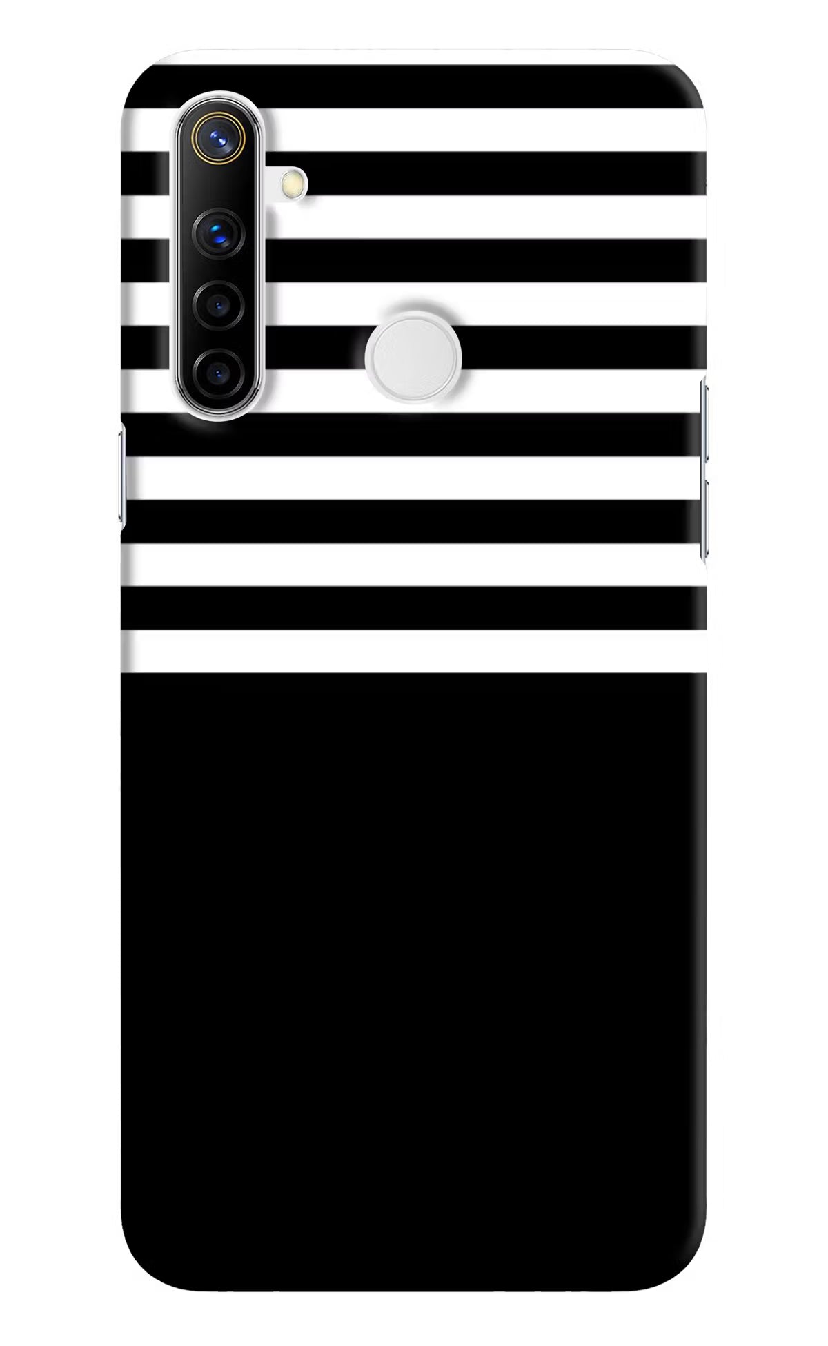 Black and White Print Realme Narzo 10 Hard Case Back Cover by Casekaro