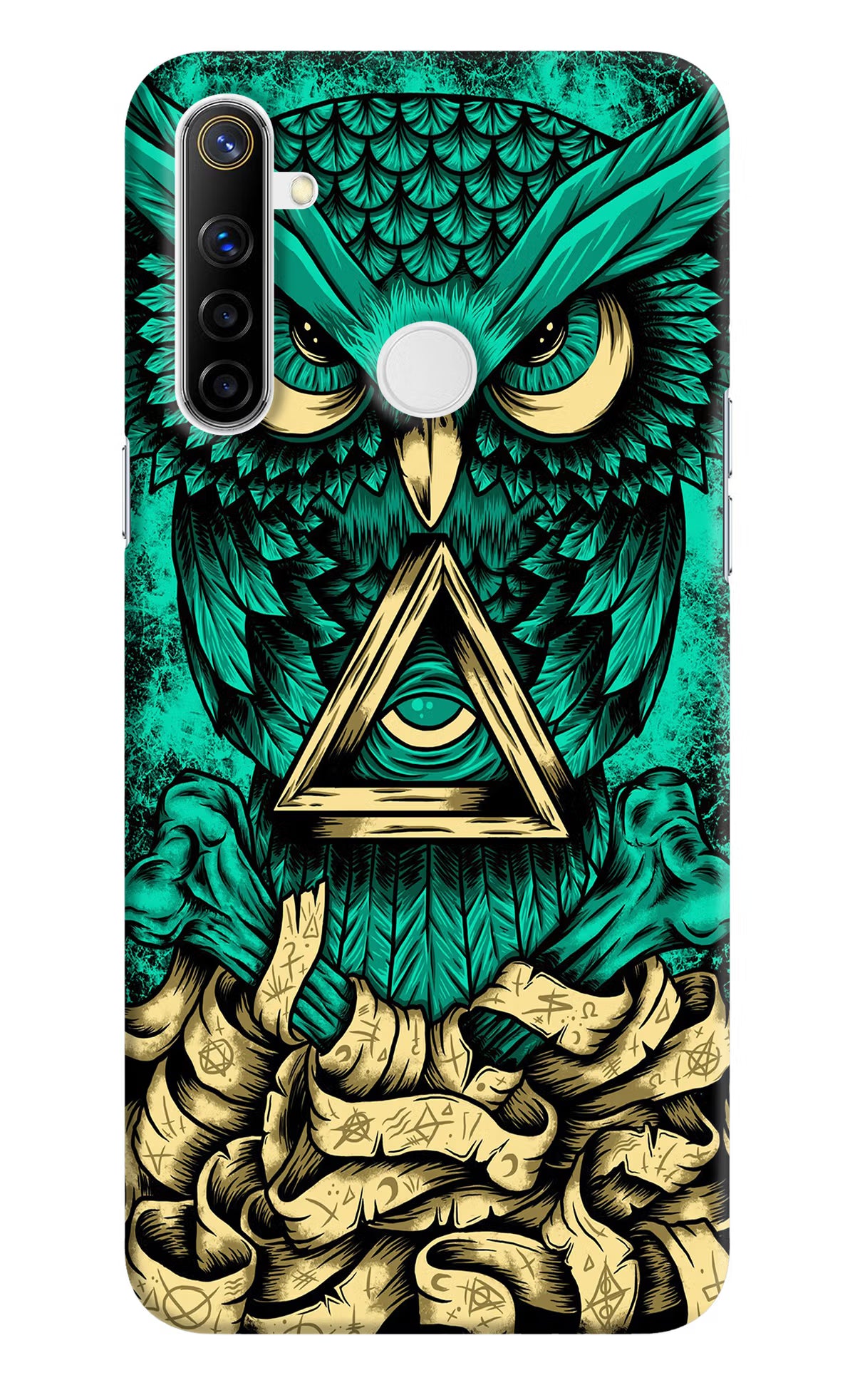 Green Owl Realme Narzo 10 Hard Case Back Cover by Casekaro