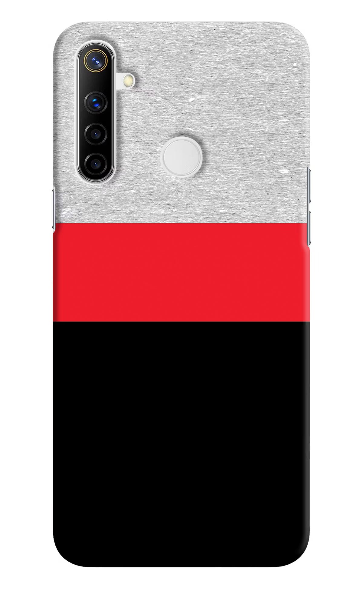 Tri Color Pattern Realme Narzo 10 Hard Case Back Cover by Casekaro