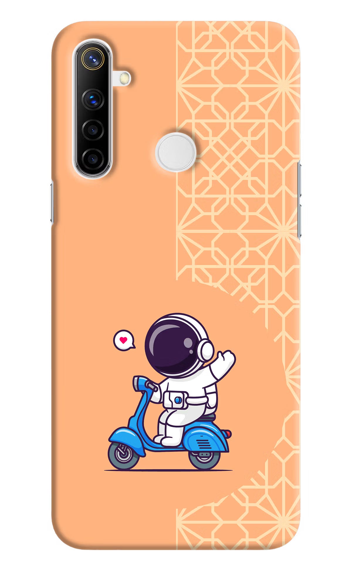Cute Astronaut Riding Realme Narzo 10 Hard Case Back Cover by Casekaro