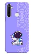 Cute Astronaut Chilling Realme Narzo 10 Hard Case Back Cover by Casekaro