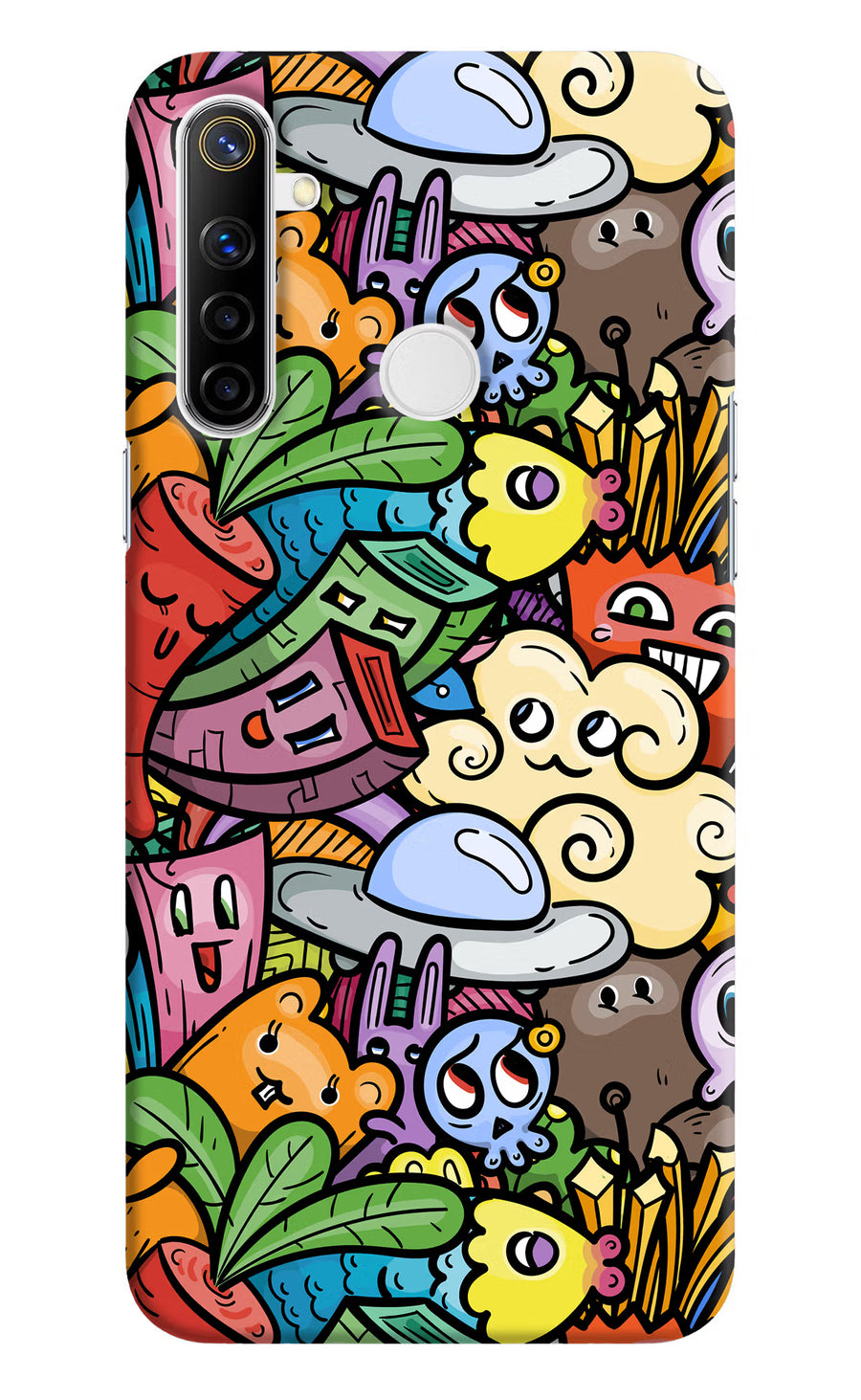 Veggie Doodle Realme Narzo 10 Back Cover, Hard case