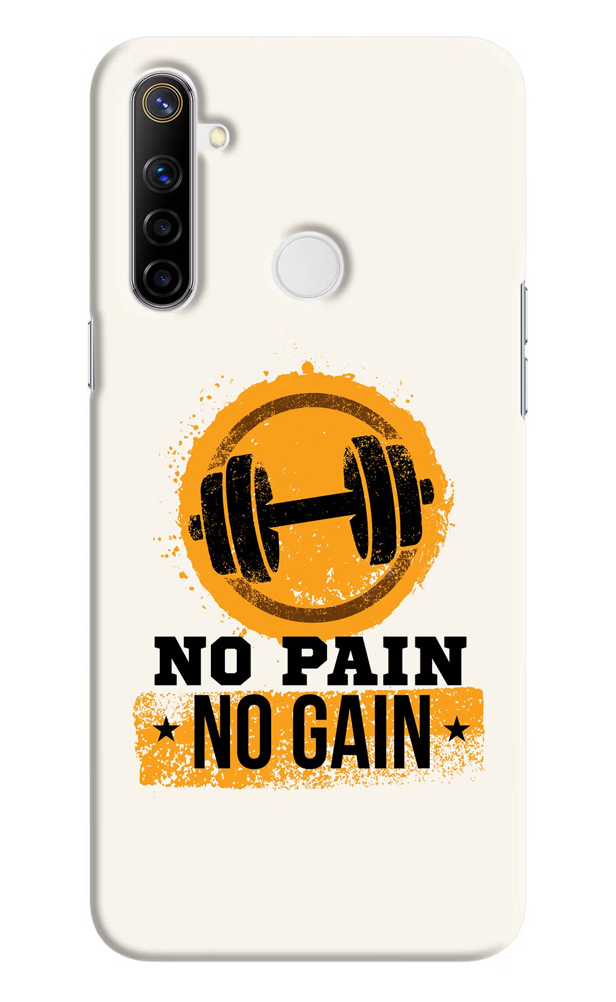 No Pain No Gain Realme Narzo 10 Hard Case Back Cover by Casekaro