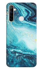 Blue Glitter Marble Realme Narzo 10 Hard Case Back Cover by Casekaro