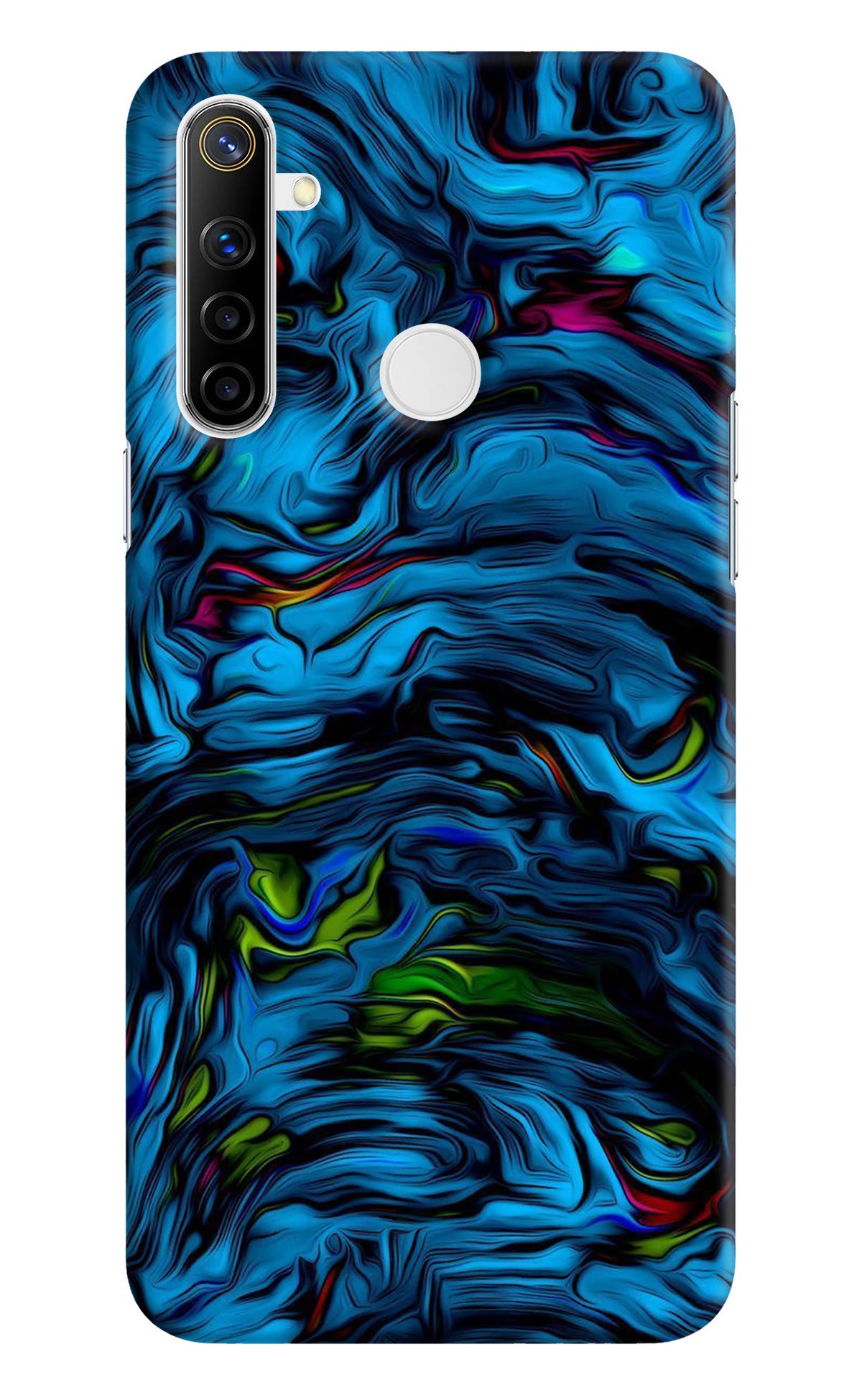 Dark Blue Abstract Realme Narzo 10 Back Cover