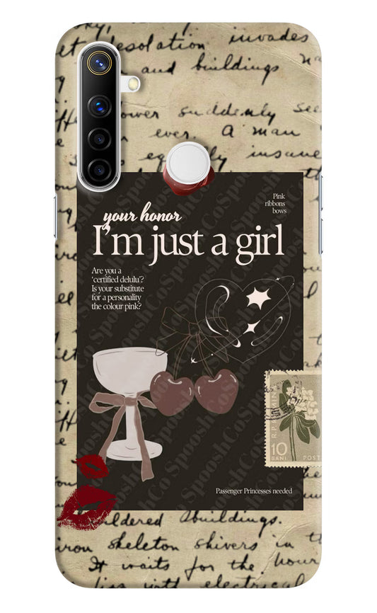 I am just a girl Realme Narzo 10 Hard Case Back Cover by Casekaro