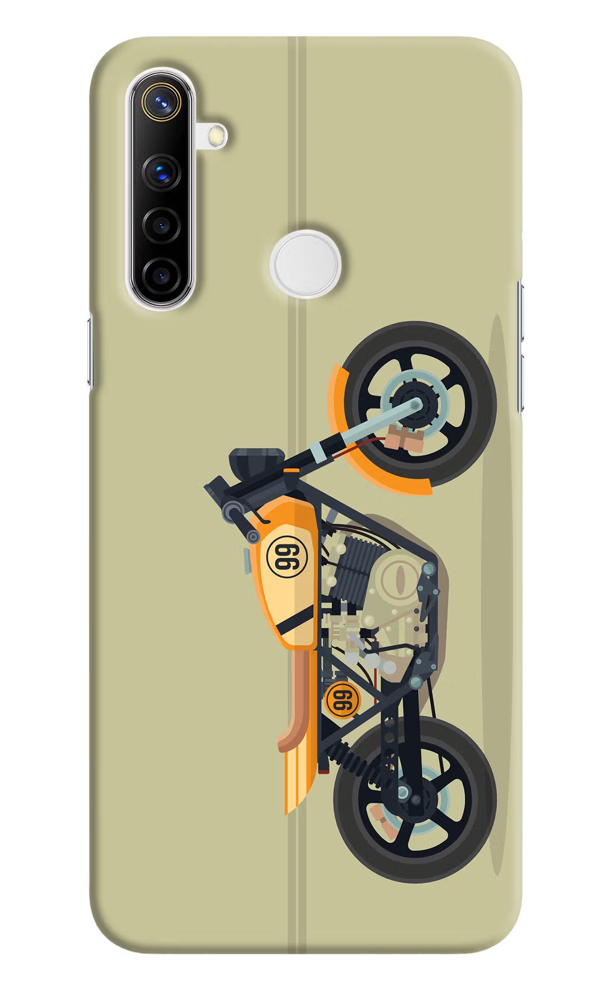 Vertical Speedster Realme Narzo 10 Hard Case Back Cover by Casekaro