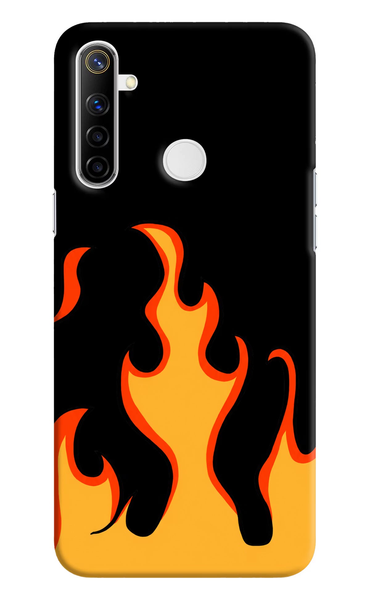 Fired Up – Black Realme Narzo 10 Hard Case Back Cover by Casekaro
