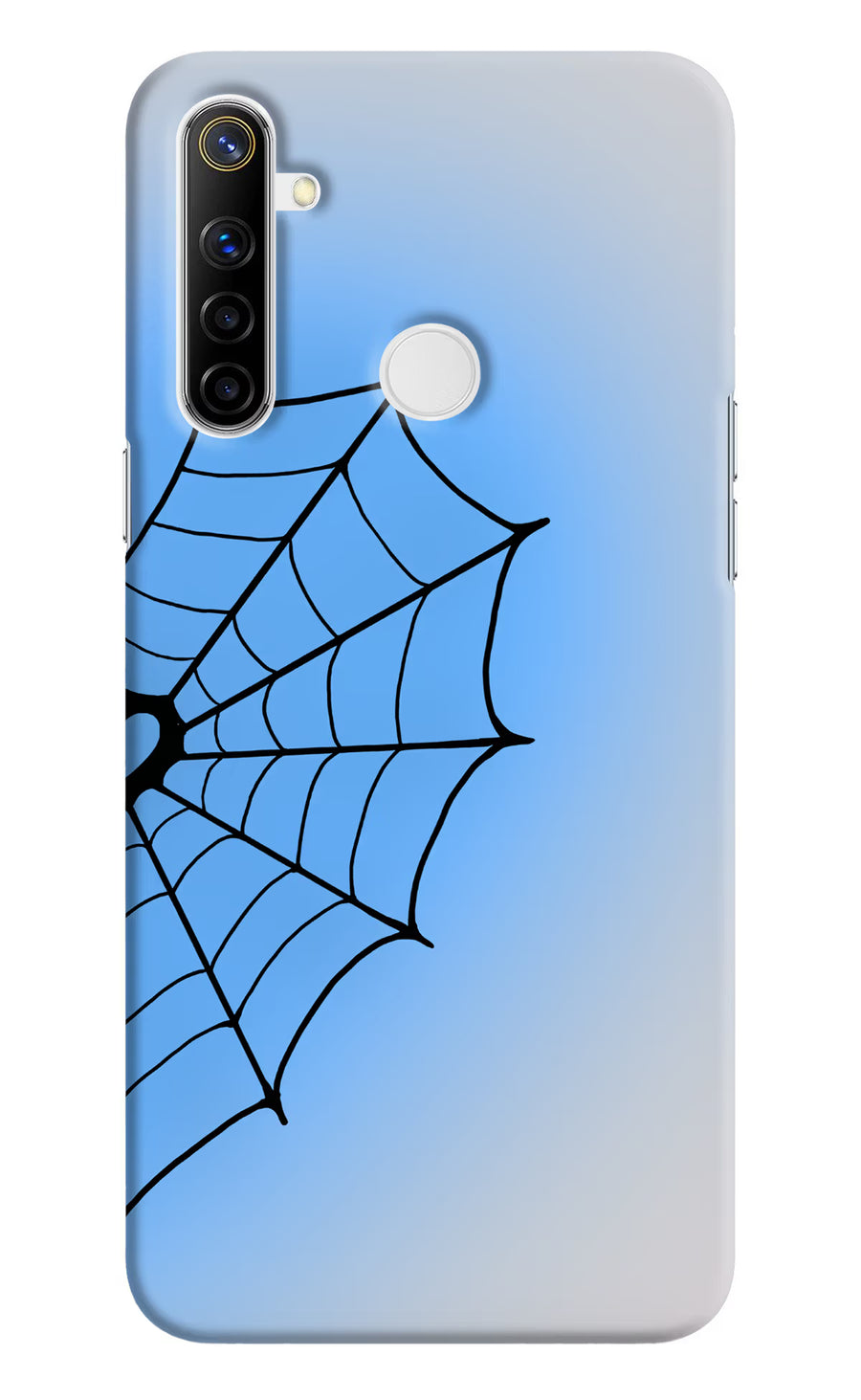 Blue Web Realme Narzo 10 Back Cover, Hard case