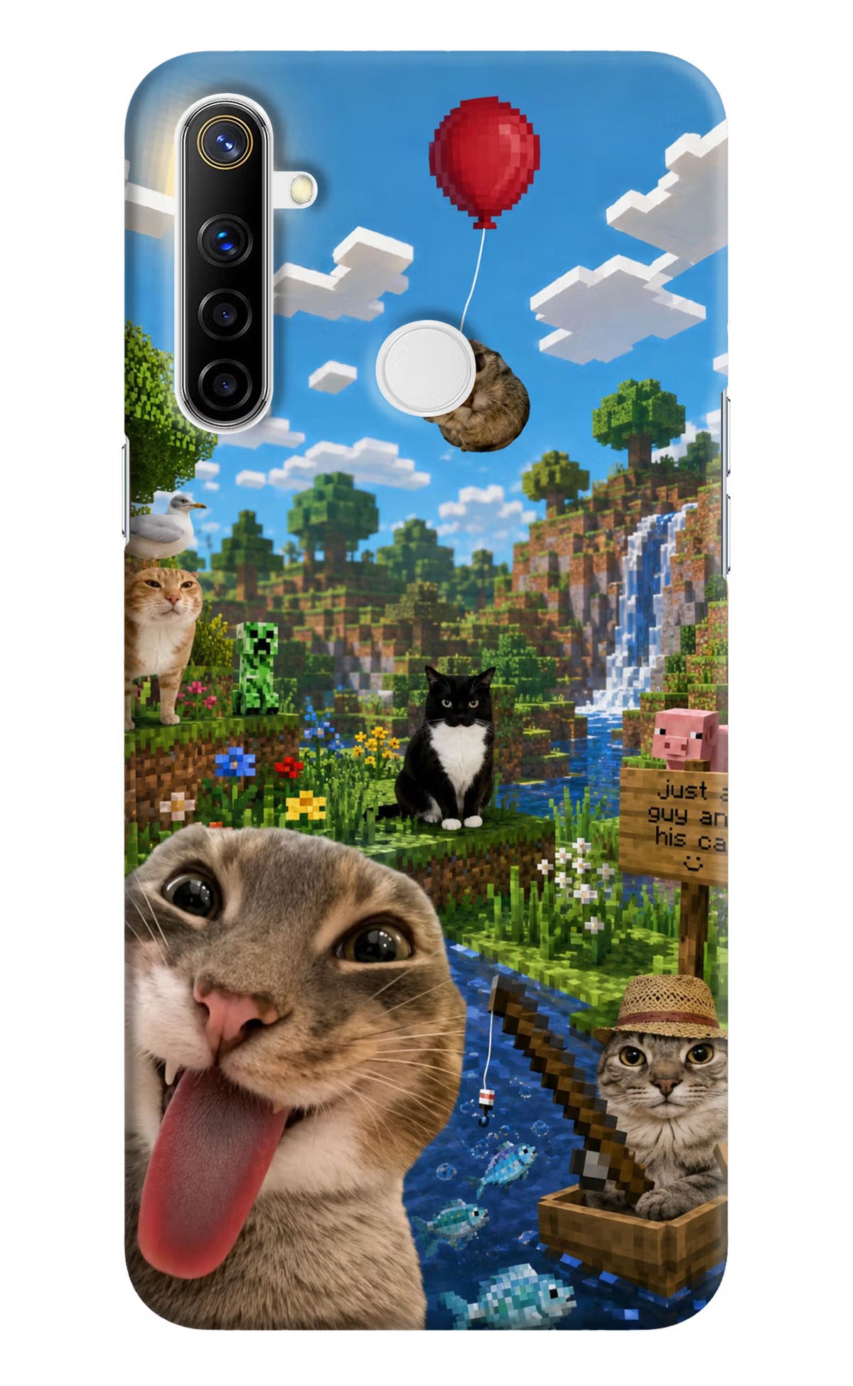 Minecraft Cat Chaos Realme Narzo 10 Back Cover