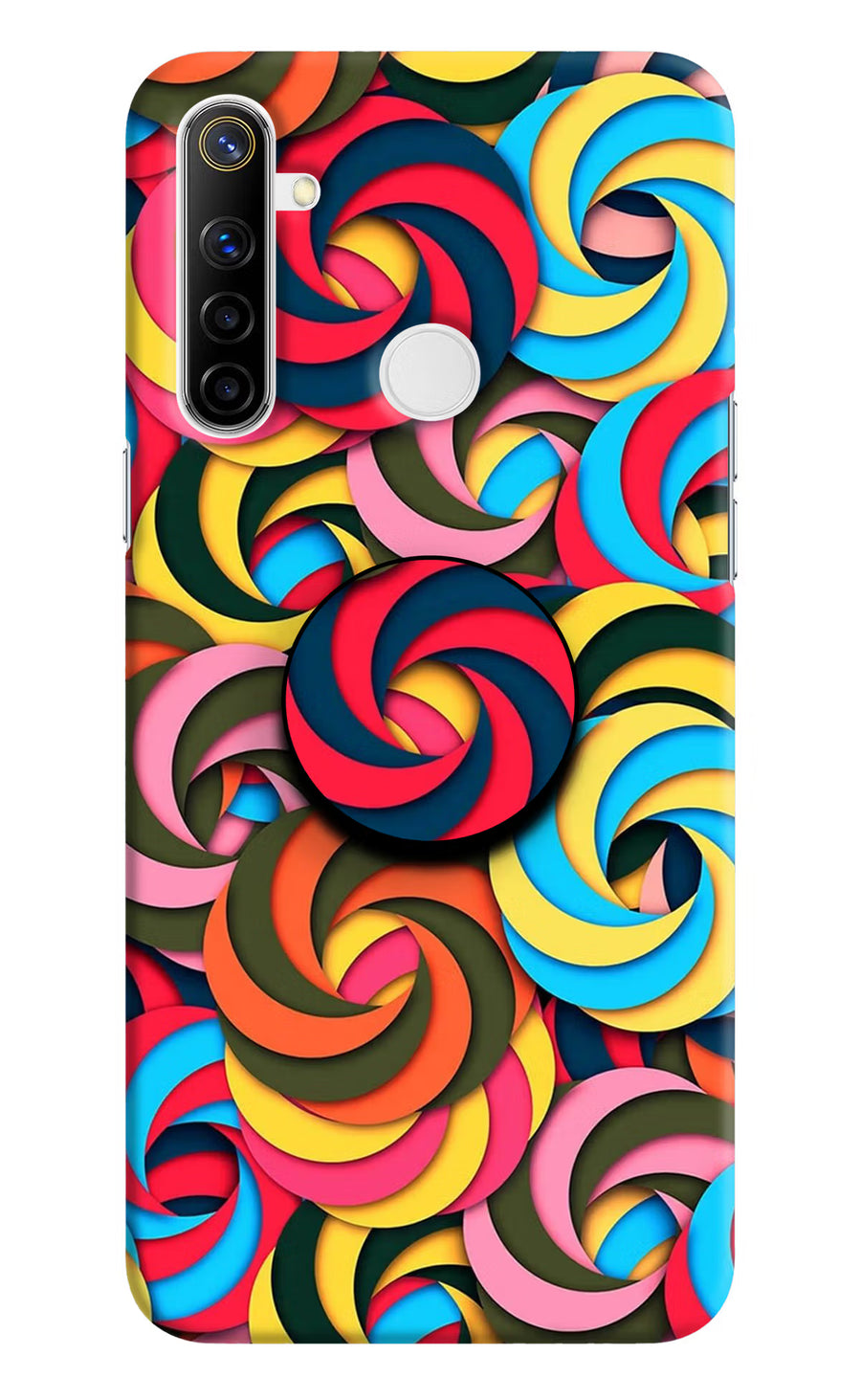 Spiral Pattern Realme Narzo 10 Pop Case, Hard case