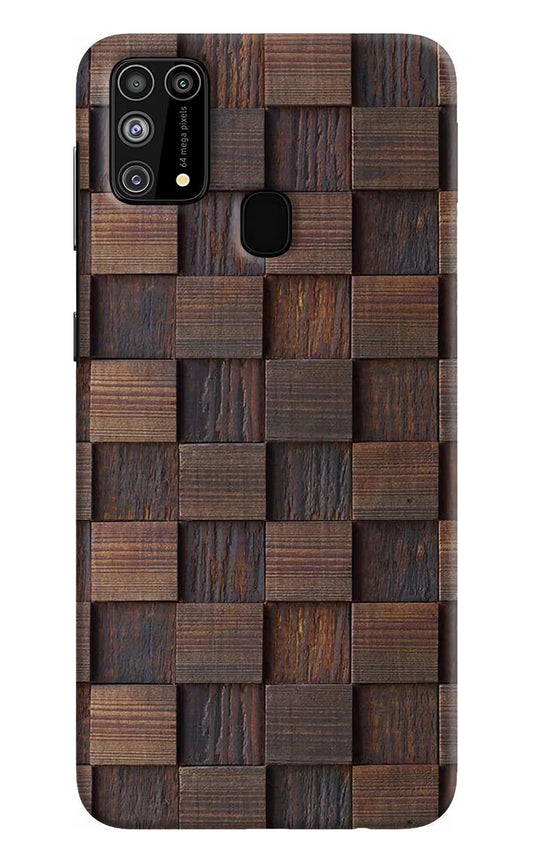 Wooden Cube Design Samsung M31/F41 Hard Case Back Cover by Casekaro