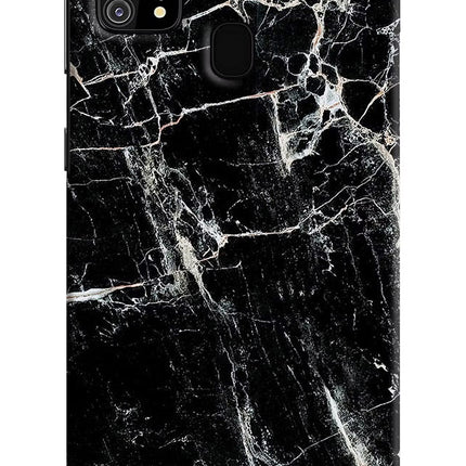 Black Marble Texture Samsung M31/F41 Hard Case Back Cover by Casekaro