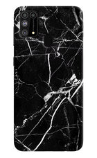 Black Marble Pattern Samsung M31/F41 Hard Case Back Cover by Casekaro