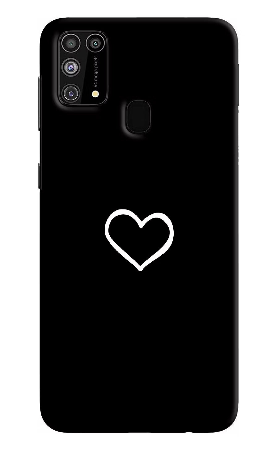 Heart Samsung M31/F41 Back Cover, Hard case