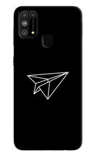 Paper Plane White Samsung M31/F41 Hard Case Back Cover by Casekaro