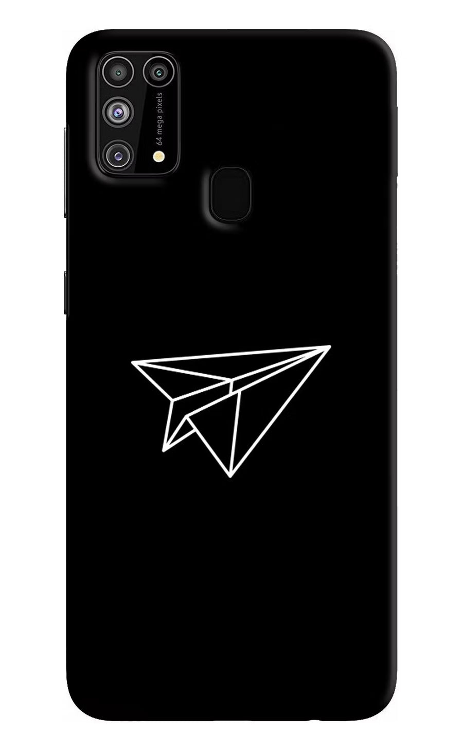 Paper Plane White Samsung M31/F41 Back Cover, Hard case