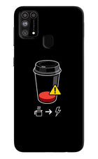 Coffee Samsung M31/F41 Hard Case Back Cover by Casekaro