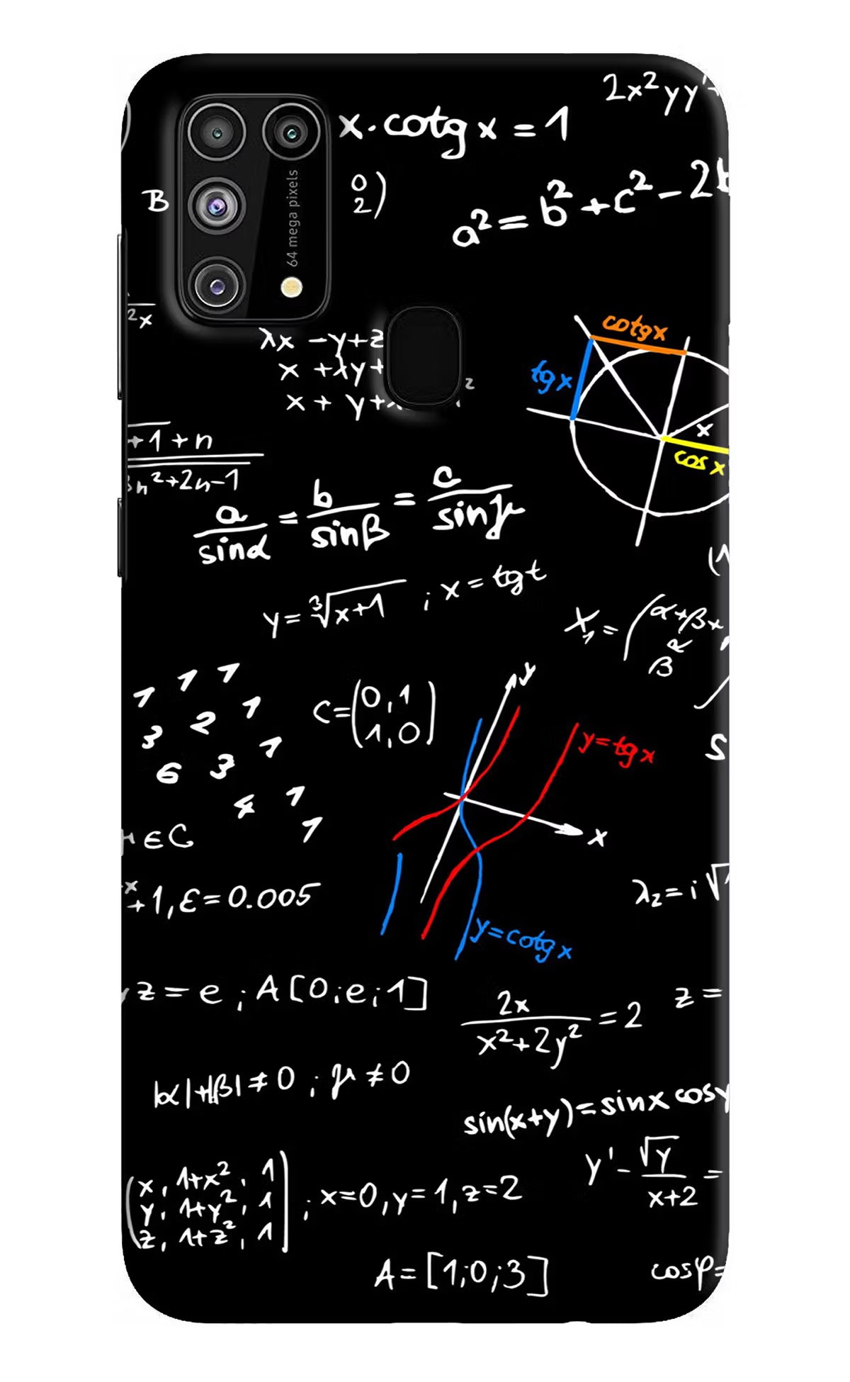 Mathematics Formula Samsung M31/F41 Hard Case Back Cover by Casekaro