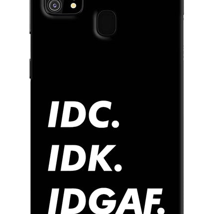 Idc Idk Idgaf Samsung M31/F41 Hard Case Back Cover by Casekaro