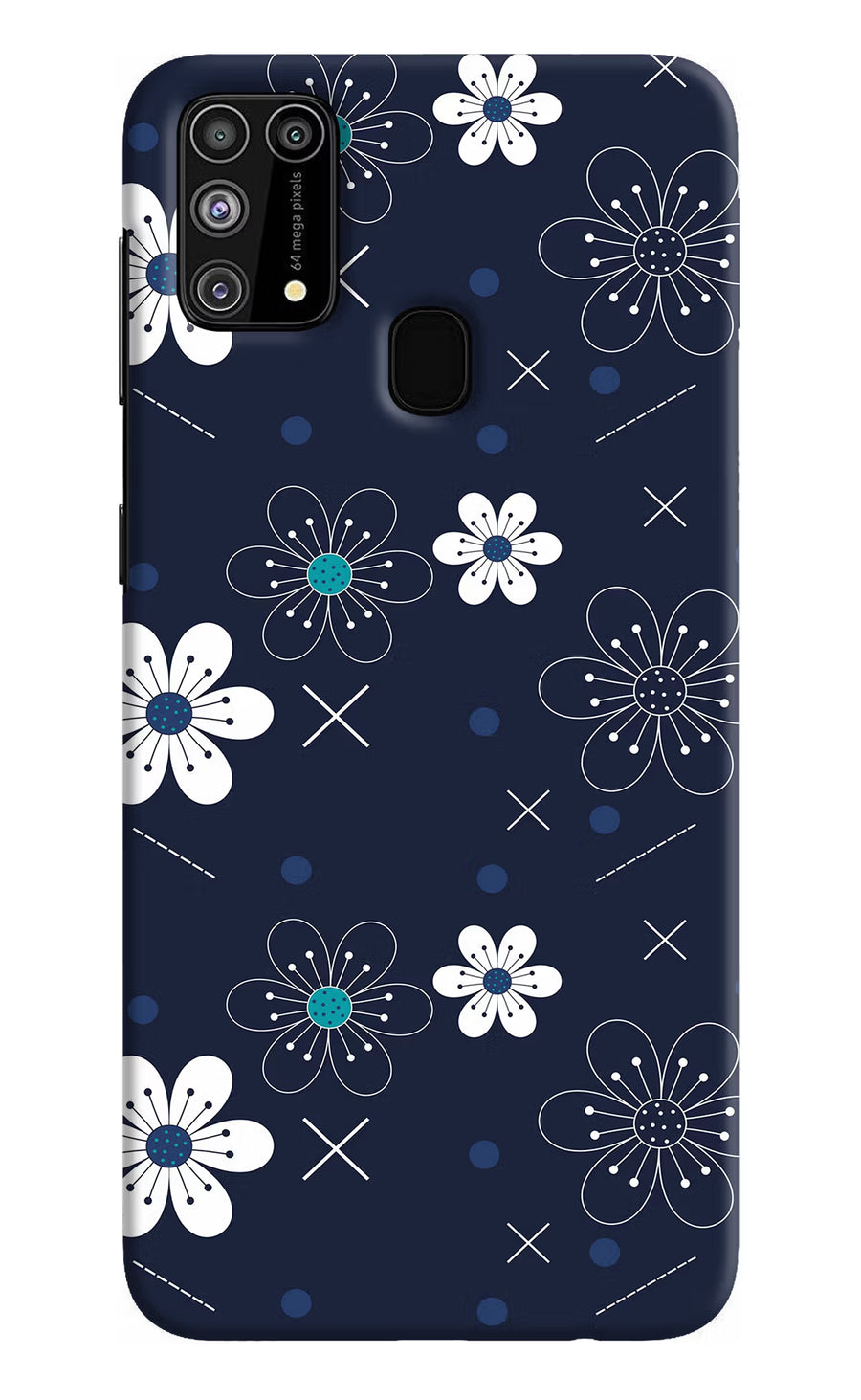 Flowers Samsung M31/F41 Back Cover, Hard case
