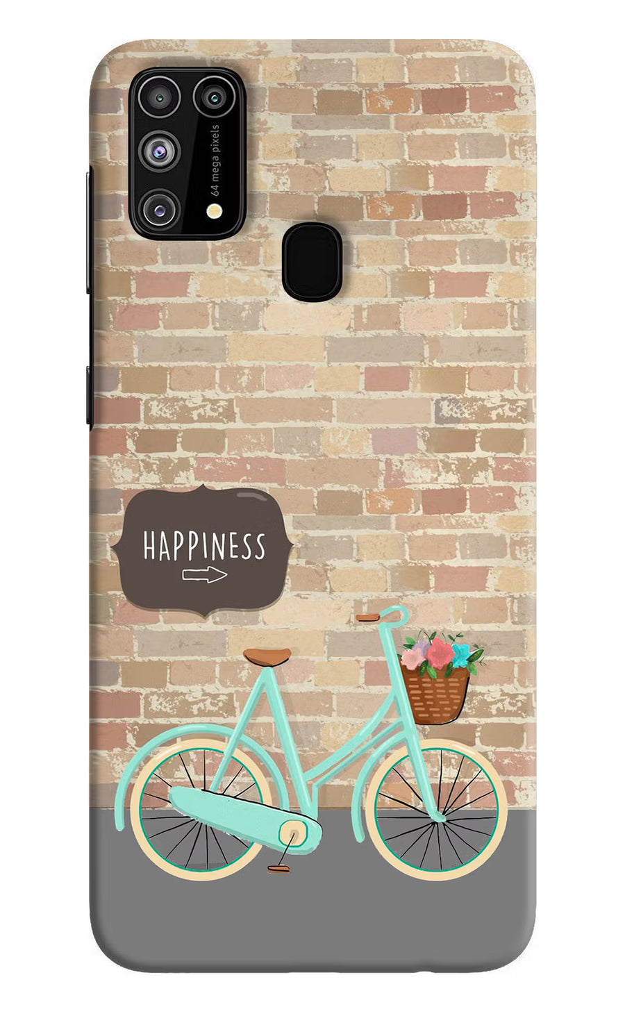 Happiness Artwork Samsung M31/F41 Back Cover, Hard case