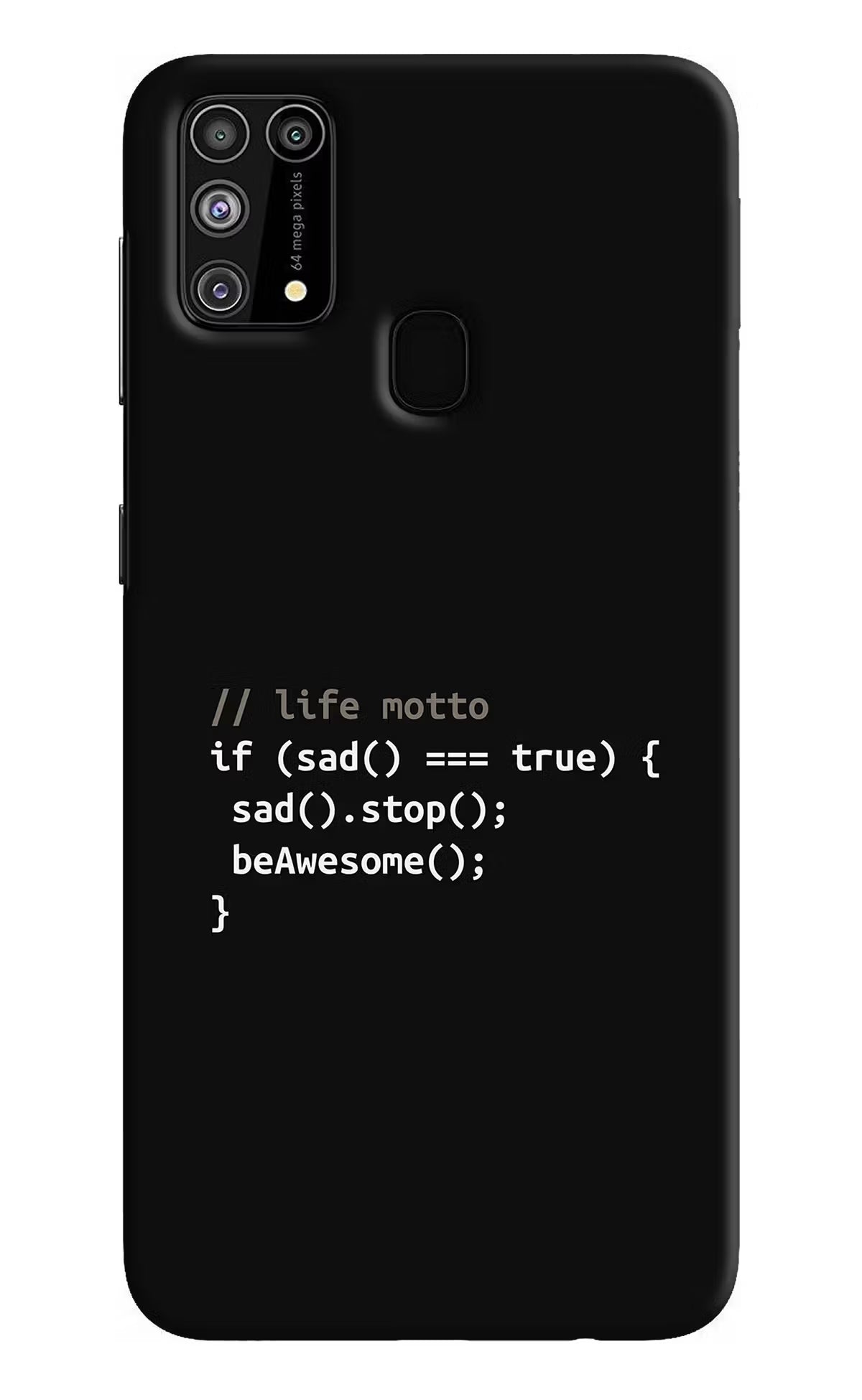 Life Motto Code Samsung M31/F41 Hard Case Back Cover by Casekaro