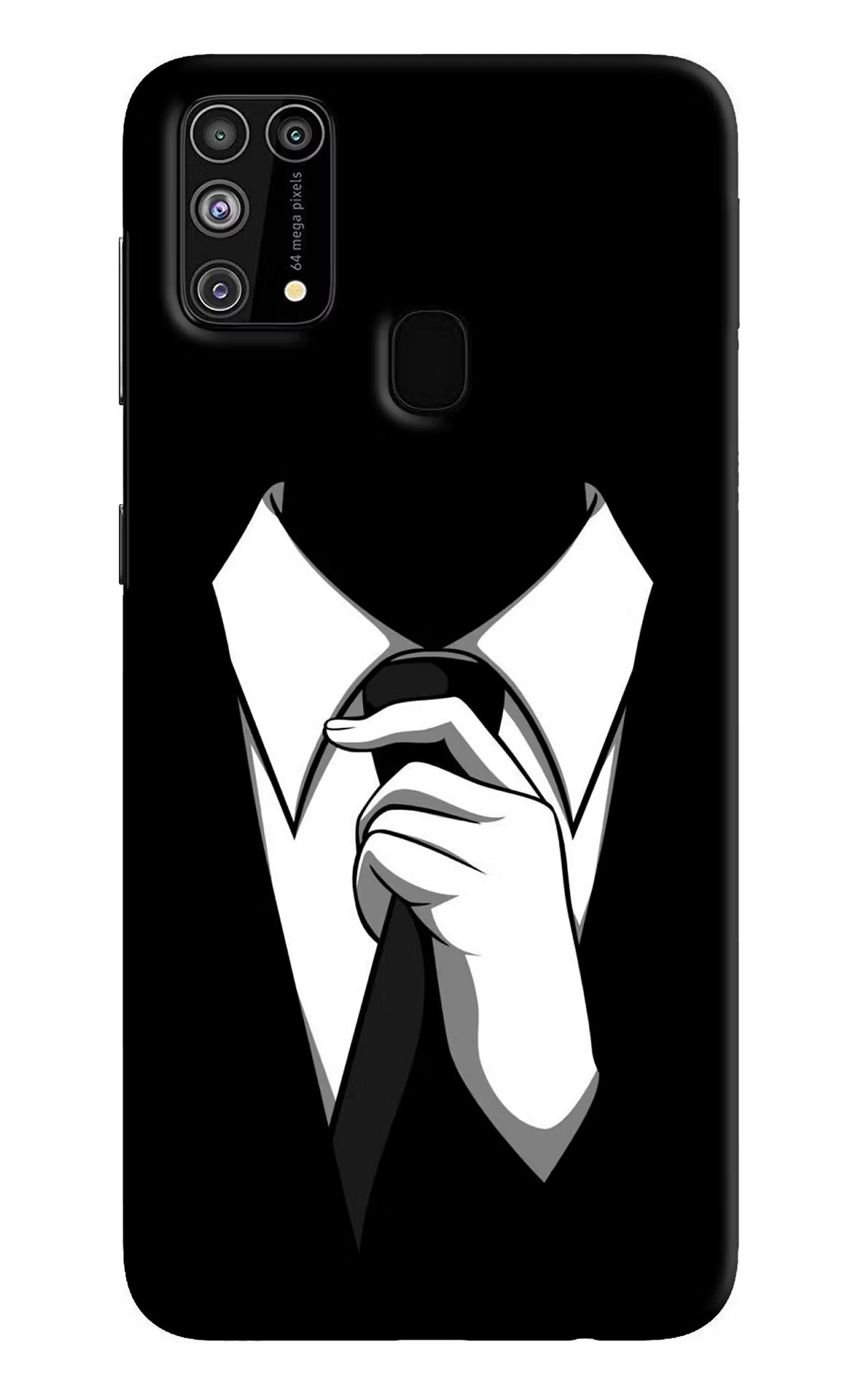 Black Tie Samsung M31/F41 Hard Case Back Cover by Casekaro