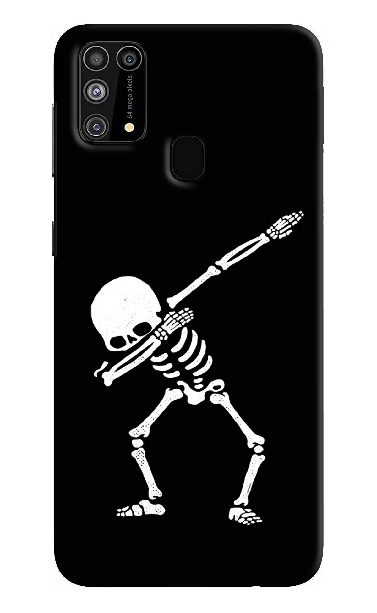 Dabbing Skeleton Art Samsung M31/F41 Hard Case Back Cover by Casekaro
