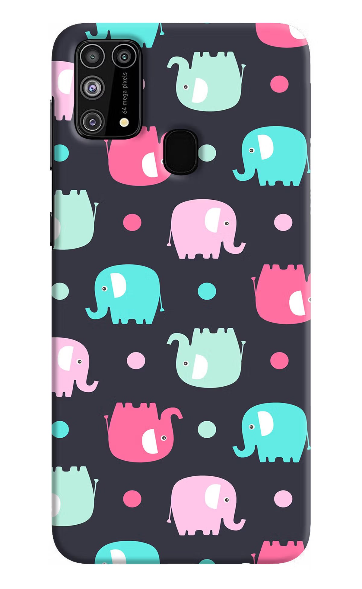 Elephants Samsung M31/F41 Hard Case Back Cover by Casekaro