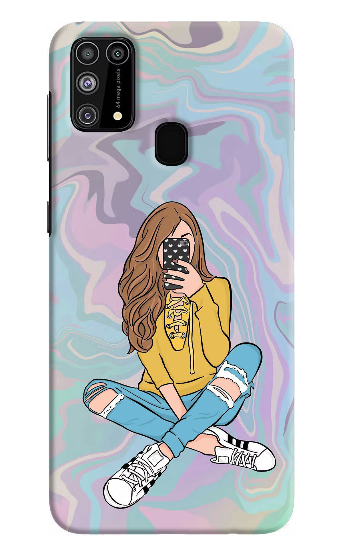 Selfie Girl Samsung M31/F41 Hard Case Back Cover by Casekaro