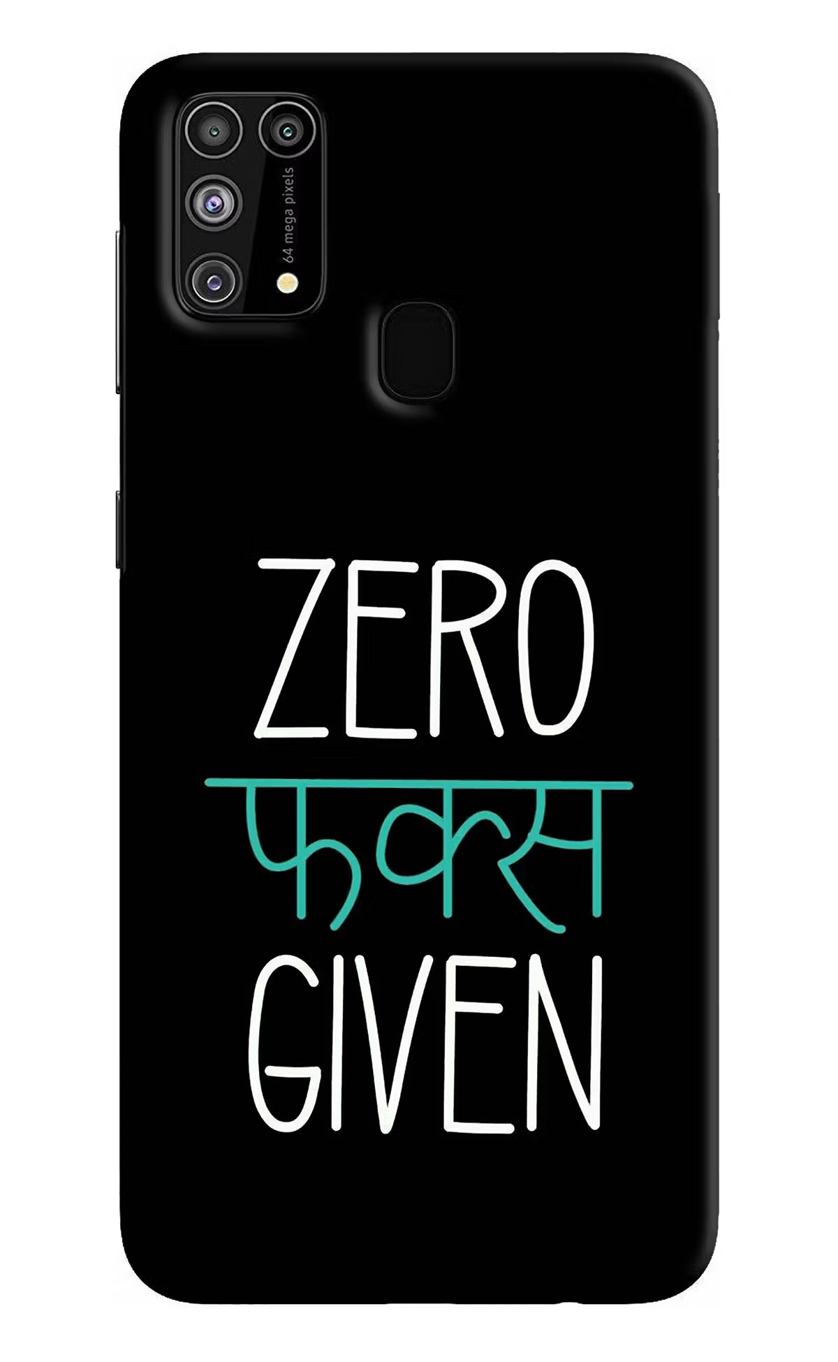 Zero Fucks Given Samsung M31/F41 Hard Case Back Cover by Casekaro
