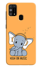 High On Music Samsung M31/F41 Hard Case Back Cover by Casekaro