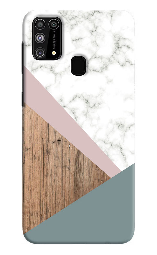 Marble wood Abstract Samsung M31/F41 Hard Case Back Cover by Casekaro