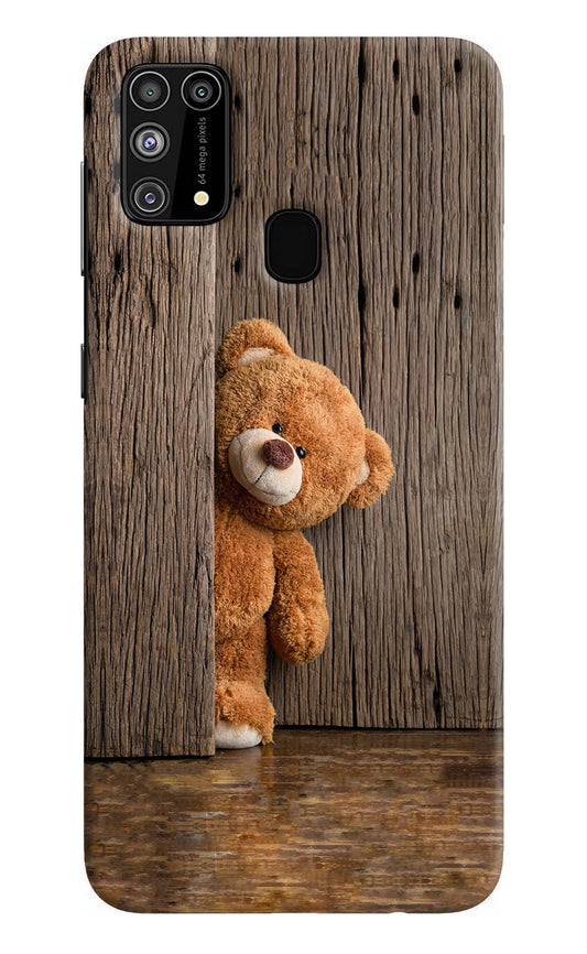 Teddy Wooden Samsung M31/F41 Hard Case Back Cover by Casekaro