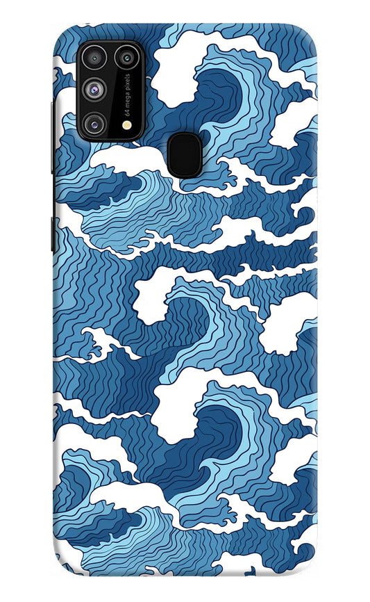 Blue Waves Samsung M31/F41 Hard Case Back Cover by Casekaro