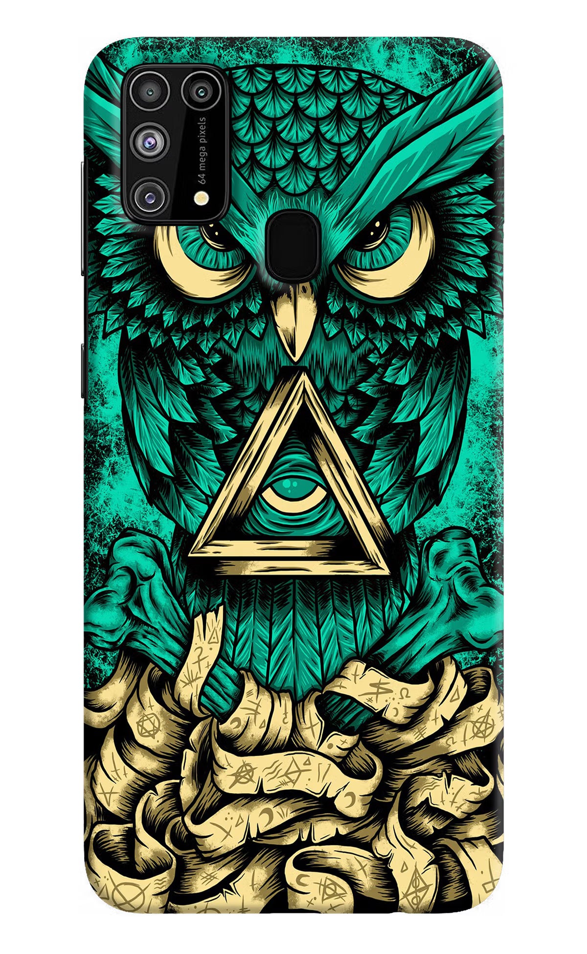 Green Owl Samsung M31/F41 Hard Case Back Cover by Casekaro