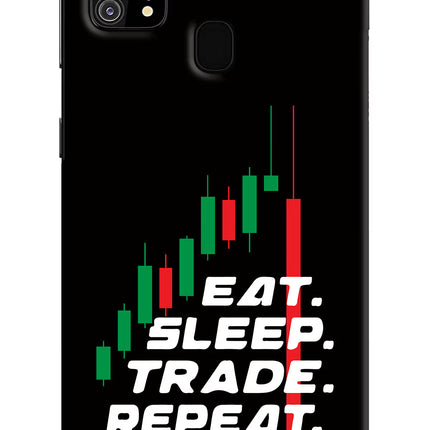 Eat Sleep Trade Repeat Samsung M31/F41 Hard Case Back Cover by Casekaro