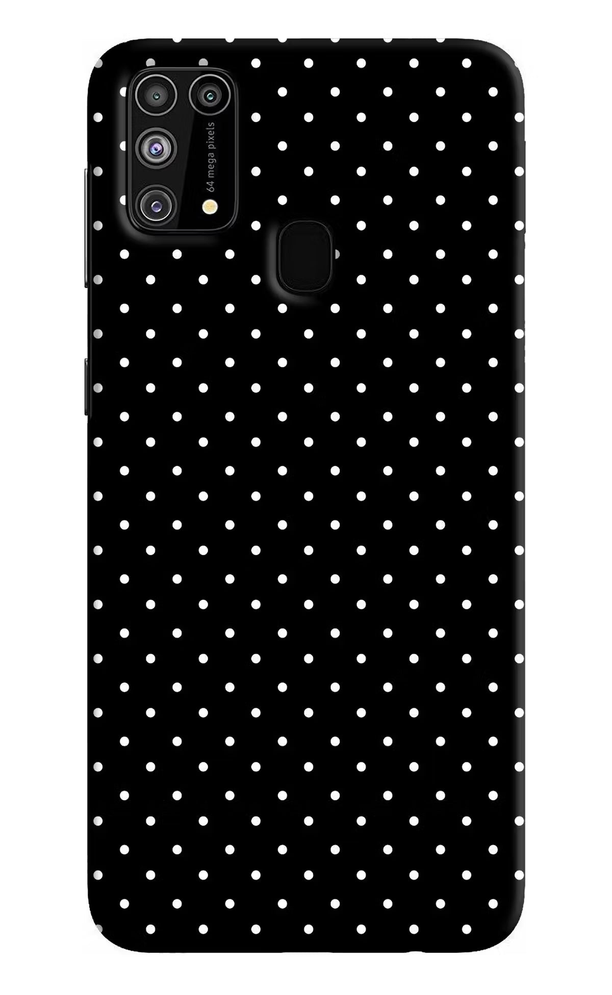 White Dots Samsung M31/F41 Hard Case Back Cover by Casekaro