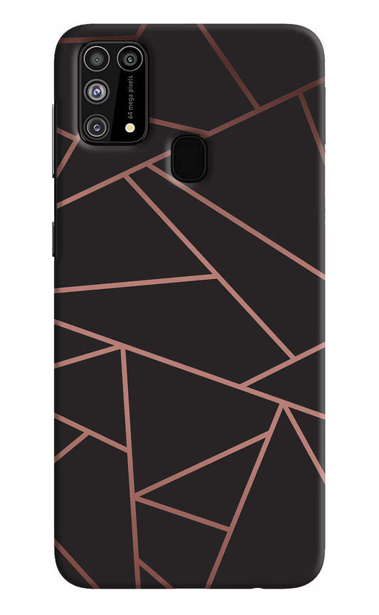 Geometric Pattern Samsung M31/F41 Hard Case Back Cover by Casekaro