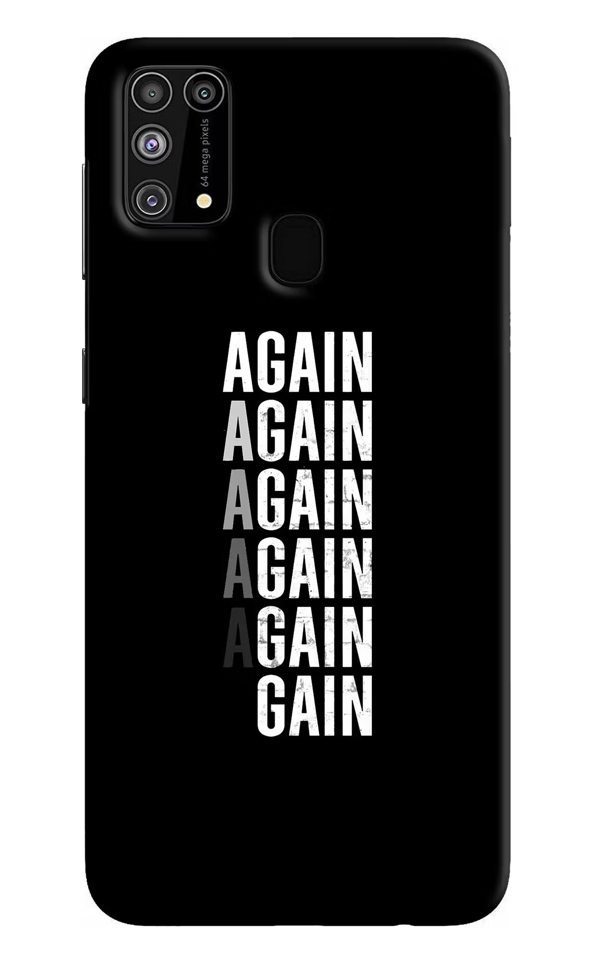 Again Again Gain Samsung M31/F41 Hard Case Back Cover by Casekaro