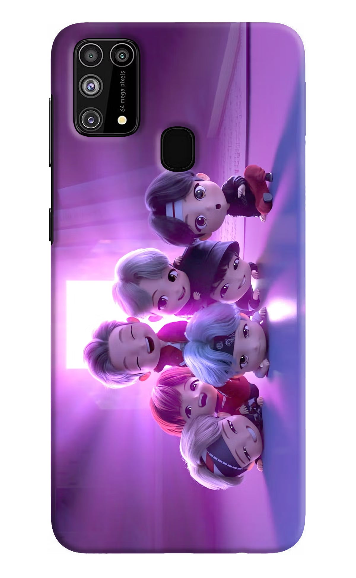 BTS Chibi Samsung M31/F41 Hard Case Back Cover by Casekaro