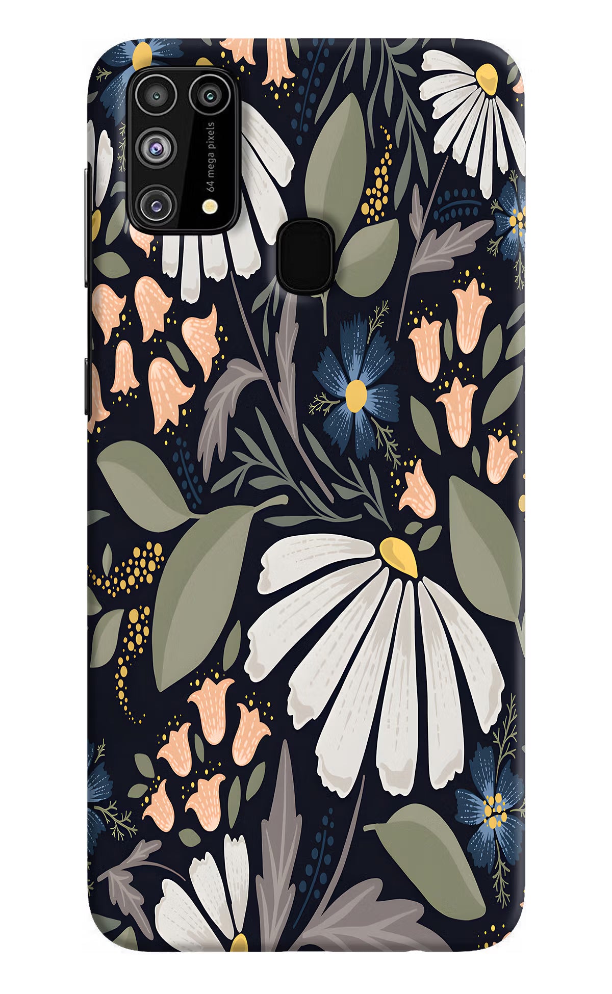 Flowers Art Samsung M31/F41 Hard Case Back Cover by Casekaro